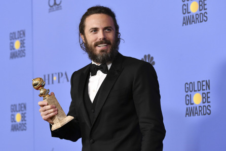 Mandatory Credit: Photo by Rob Latour/REX/Shutterstock (7734778do) Casey Affleck - Best Performance by an Actor in a Motion Picture - Drama - Manchester By The Sea 74th Annual Golden Globe Awards, Press Room, Los Angeles, USA - 08 Jan 2017