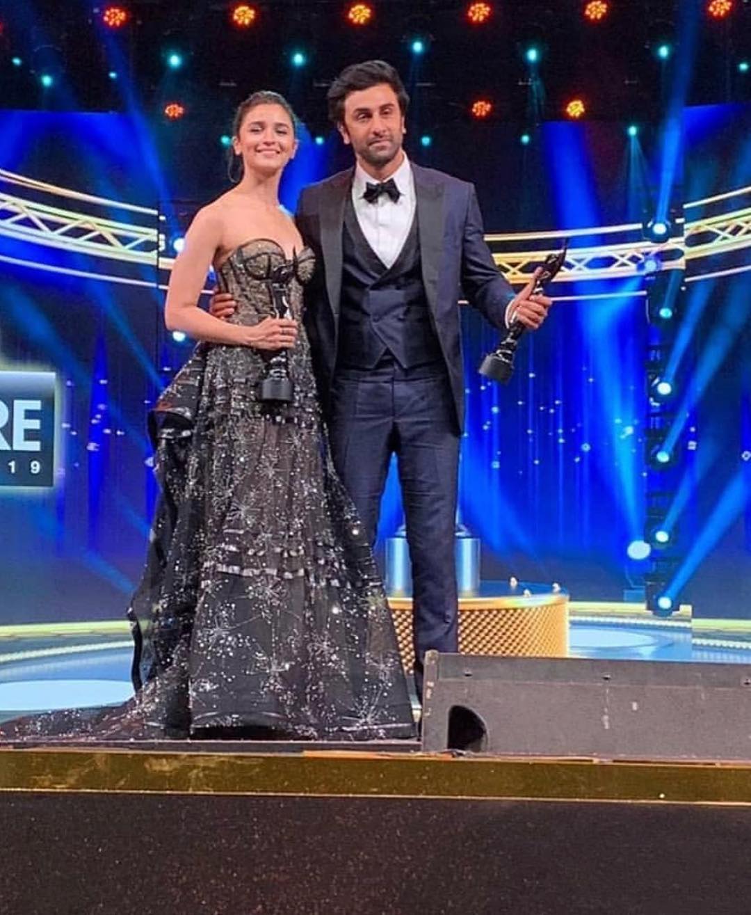 Ranbir Kapoor and Alia Bhatt at Filmfare 2019
