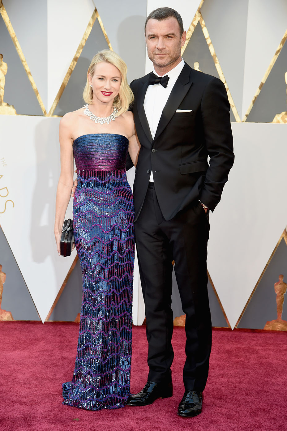 HOLLYWOOD, CA - FEBRUARY 28:  Actors Naomi Watts (L) and Liev Schreiber attend the 88th Annual Academy Awards at Hollywood & Highland Center on February 28, 2016 in Hollywood, California.  (Photo by Jeff Kravitz/FilmMagic)