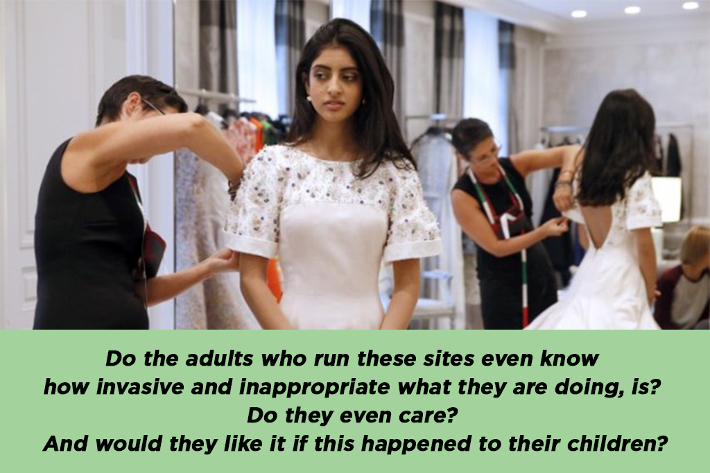 Navya Naveli Nanda (R), granddaughter of Bollywood actor Amitabh Bachchan, speaks with her mother Shweta Bachchan Nanda, as they arrive at the Dior headquarters in Paris for a fitting session on September 2, 2015.  Navya Naveli Nanda will take part in the annual debutante ball in Paris next November 28.    AFP PHOTO / PATRICK KOVARIK