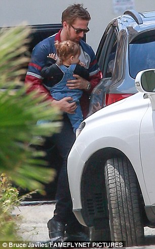 Gosling with his daughter Esmeralda