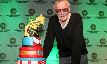 AUSTIN, TX - NOVEMBER 23:  Stan Lee is presented with a birthday cake for his 91st birthday which is on December 28th during the Wizard World Austin Comic Con at the Austin Convention Center on November 23, 2013 in Austin, Texas.  (Photo by Gary Miller/FilmMagic)