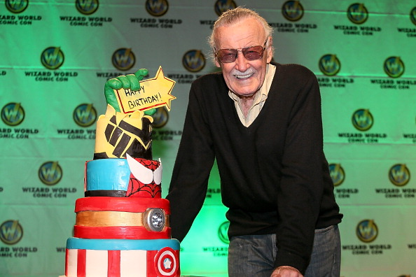 AUSTIN, TX - NOVEMBER 23:  Stan Lee is presented with a birthday cake for his 91st birthday which is on December 28th during the Wizard World Austin Comic Con at the Austin Convention Center on November 23, 2013 in Austin, Texas.  (Photo by Gary Miller/FilmMagic)