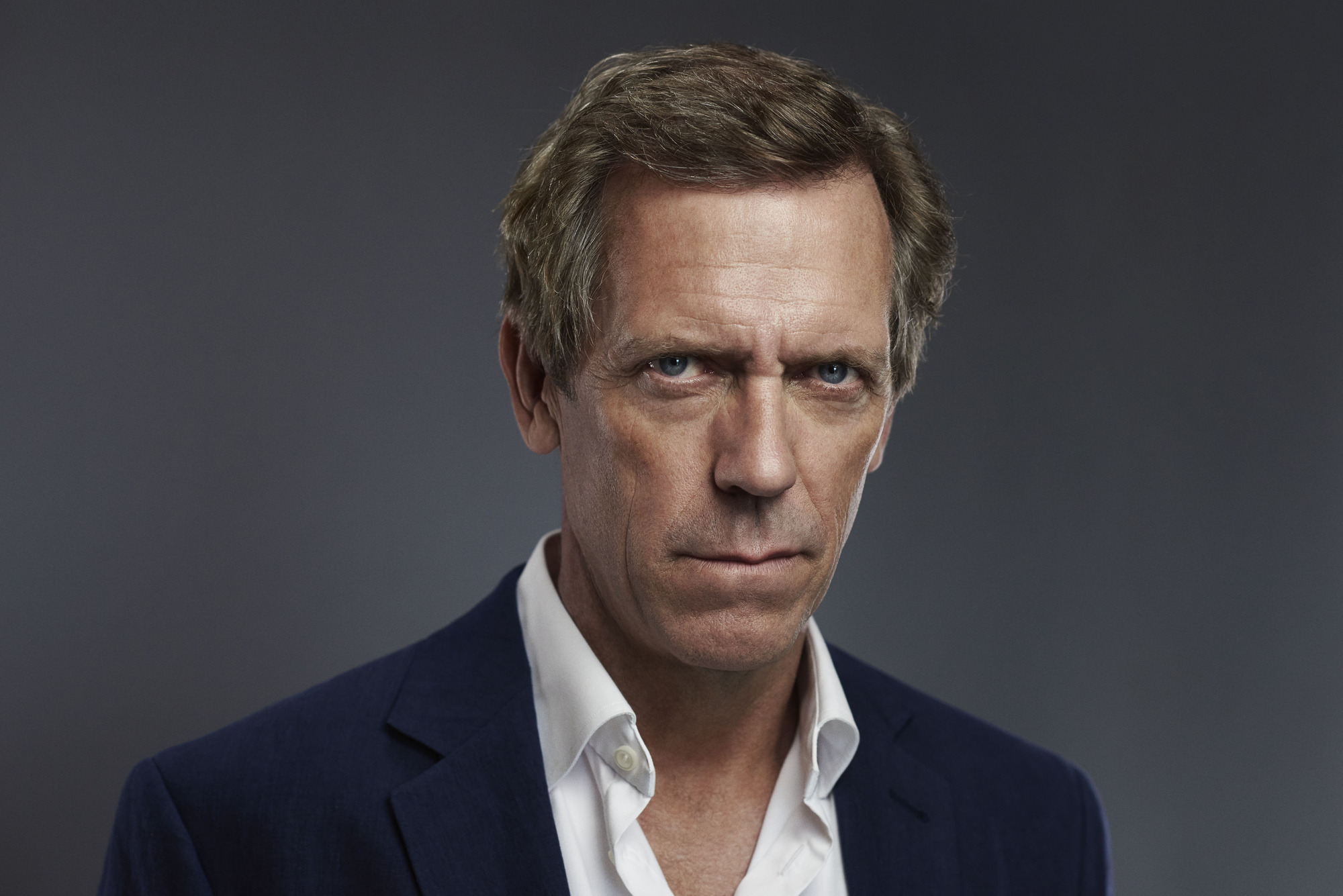 WARNING: Embargoed for publication until 00:00:01 on 09/02/2016 - Programme Name: The Night Manager - TX: n/a - Episode: The Night Manager - Generics (No. Generics) - Picture Shows: *STRICTLY NOT FOR PUBLICATION UNTIL 00:01HRS, TUESDAY 9TH FEBRUARY, 2016* Roper (HUGH LAURIE) - (C) The Ink Factory - Photographer: Mitch Jenkins