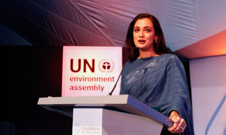 Dia Mirza At The Earth Champs Awards At The UN Environment Assembly In Nairobi