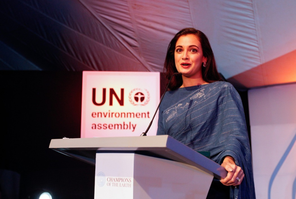 Dia Mirza At The Earth Champs Awards At The UN Environment Assembly In Nairobi