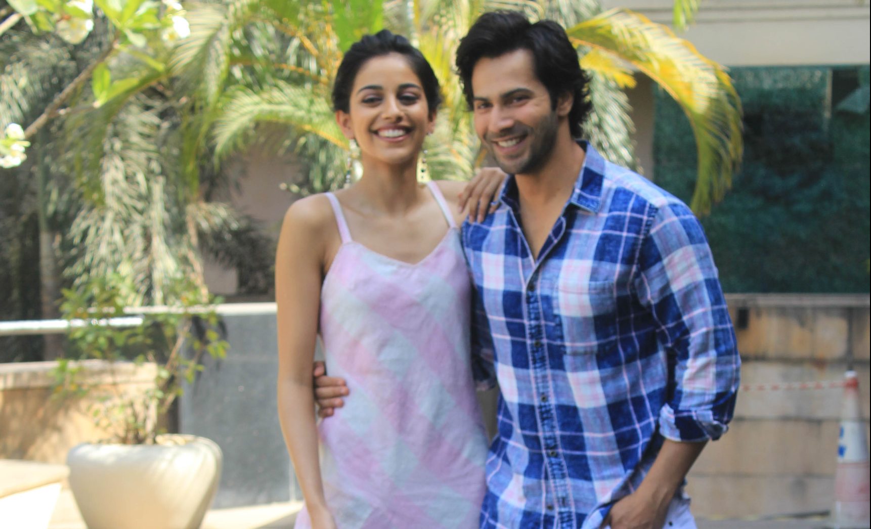 varun dhawan shoojit sircar and banita sandhu promote october