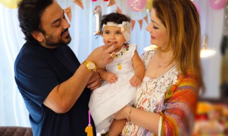 adnan sami on daughter medina's first birthday