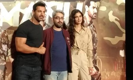 John Abraham, Diana Penty, Abhishek Sharma at the Parmanu Trailer launch