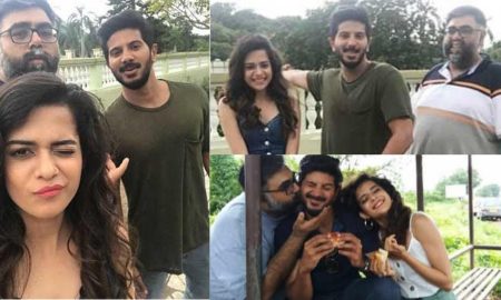 dulquer salmaan-treats-the-team-of-karwaan