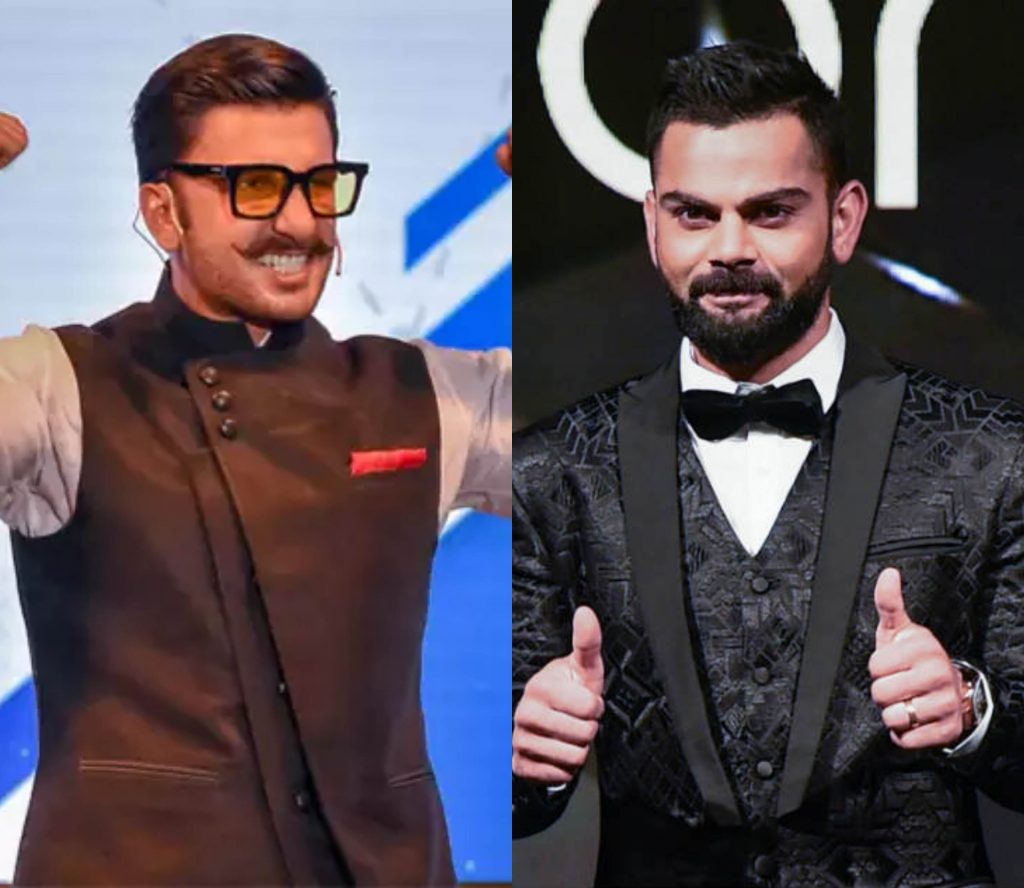 Ranveer Singh and Virat Kohli at the top of brand endorsements