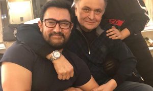 Aamir Khan with Rishi Kapoor and Neetu Kapoor