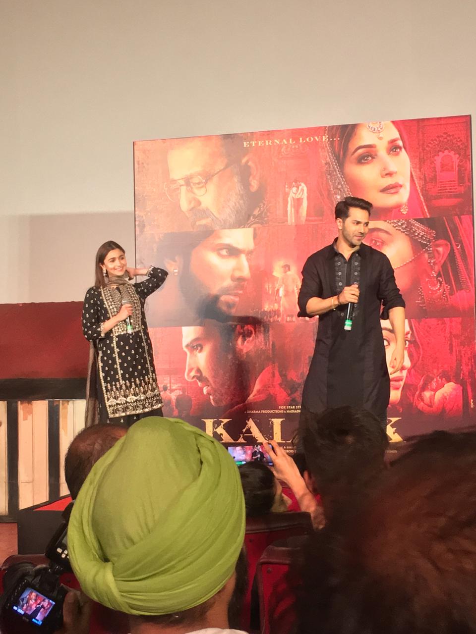 Varun Dhawan & Alia Bhatt at the song launch of First Class from Kalank 