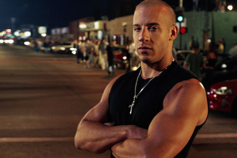 Vin Diesel as Dominic Toretto in the Fast And Furious Series